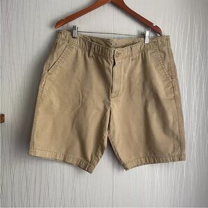 Old Navy Mens 40 Khaki Tan Chino Shorts Flat Front